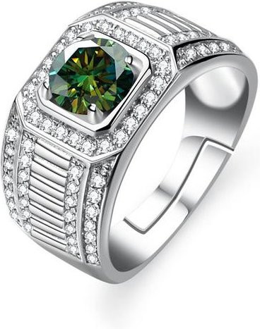 Wucifang Jewelry Ring, 925 Silber, Moissanite, Herren - Bild 1
