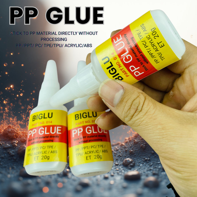 BIGLU Super Glue 20-teiliges Set für PP-Polypropylen, ABS und PVC – Schneller Flüssigklebstoff für Kunststoff ohne Oberflächenvorbereitung - Bild 1