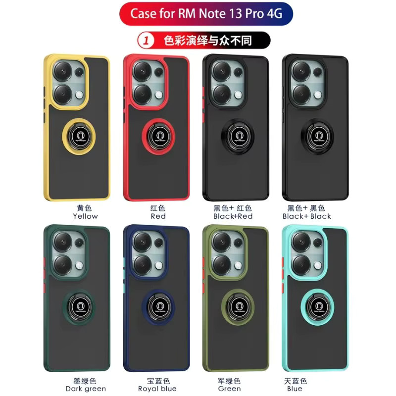 Xiaomi Premium Schutzhülle mit magnetischem Ringständer für Poco M7 und M6 Pro 5G in Schwarz oder Blau - Bild 3