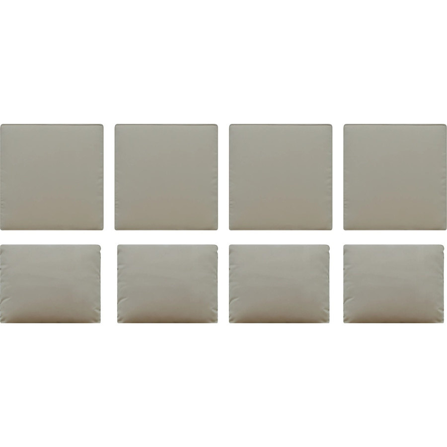 4-teiliges Sitzkissen-Bezug-Set für Lounge-Set Lakewood in Hellbeige aus Polyester - Bild 2