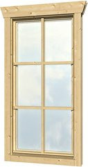 SKANHOLZ Einzelfenster aus Holz in Braun, B x H: 71 x 141,3 cm - Bild 1