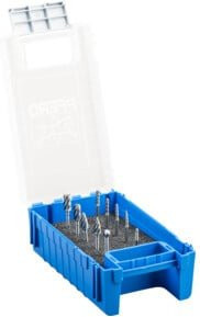 PFERD TOOLS Hartmetall Hochleistungskleinfrässtift Set 1603 in Blau, 10-teilig, Ø 6/3mm, Schaft-Ø 3mm für ALU und NE-Metalle - Bild 1
