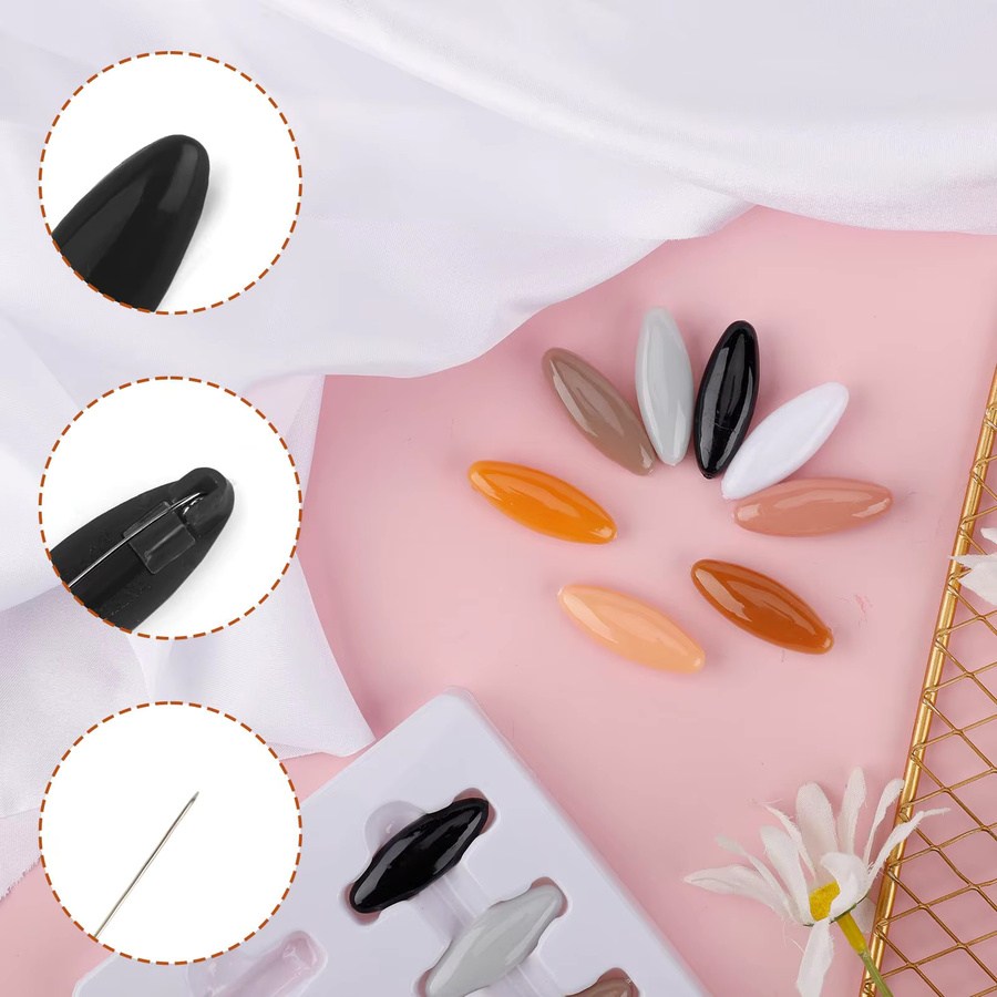 8-teiliges Hijab-Nadelset, Broschennadeln, Kunststoffabdeckung - Bild 3