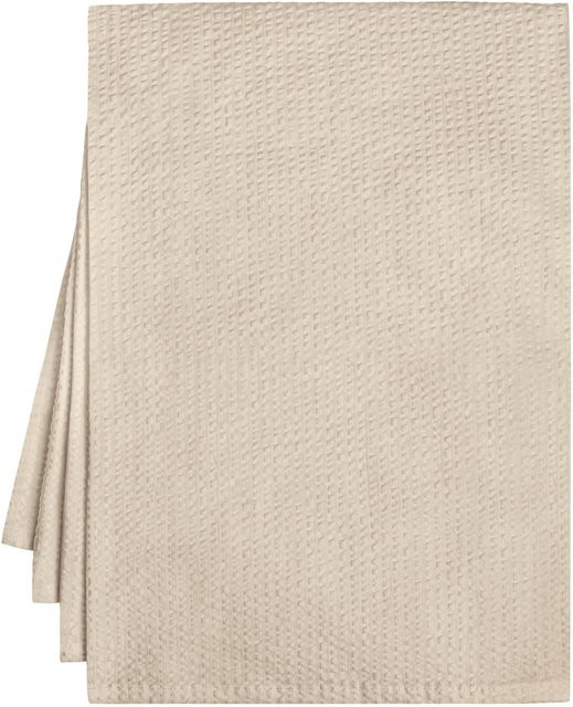 ERWIN M. Meterware Bettwäsche Avellino Seersucker aus Baumwolle beige Breite: 160 cm - Bild 1