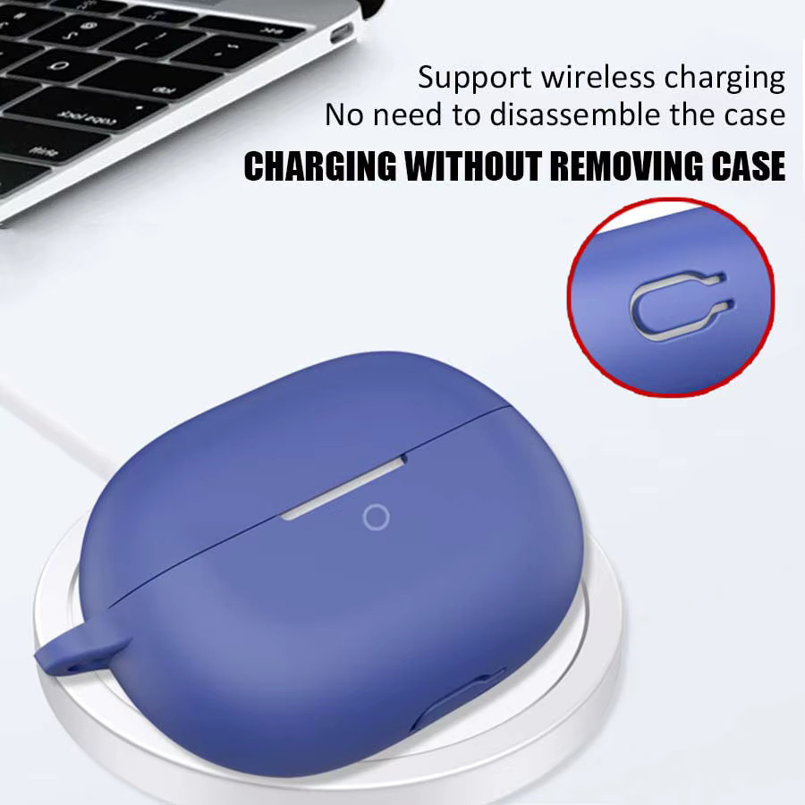 Silikon Schutzhülle für Huawei Freebuds Pro 5 in Weiß mit Haken - Bild 4