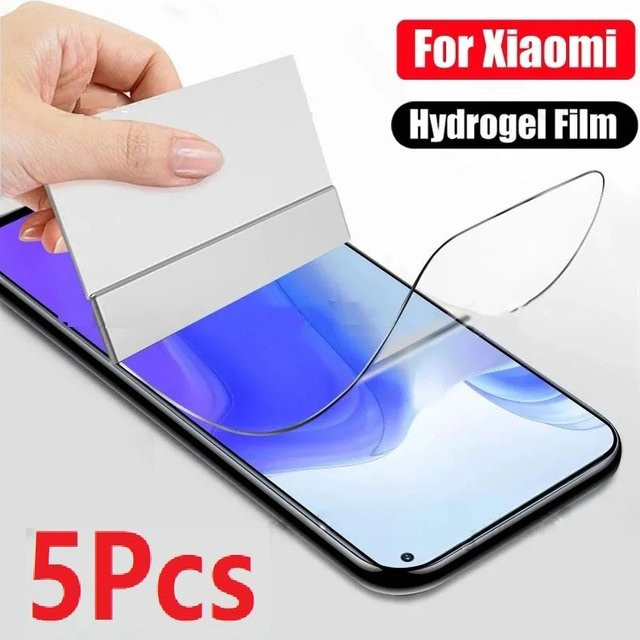 5 Stück Hydrogel-Displayschutzfolie für Xiaomi POCO F5 X6 X5 X4 X3 Pro M6 M5S M4 F4 F3 GT X7 Pro 5G, transparent, ohne Glas - Bild 1