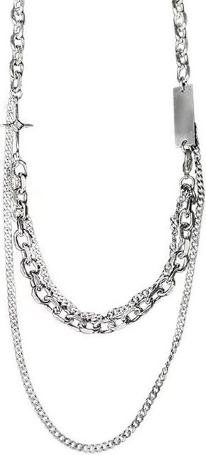 Spleißkette Titanstahl, Quadrat Stern, Weiß, Unisex - Bild 1