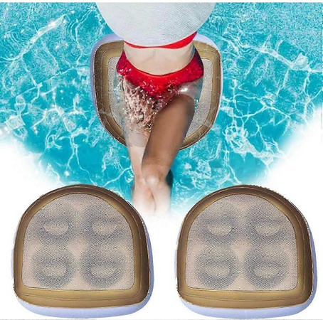 LATILEARN 2er-Pack Aufblasbarer Whirlpool-Sitz aus PVC mit Saugnäpfen für ergonomische Rückenstütze und Komfort, Schwarz