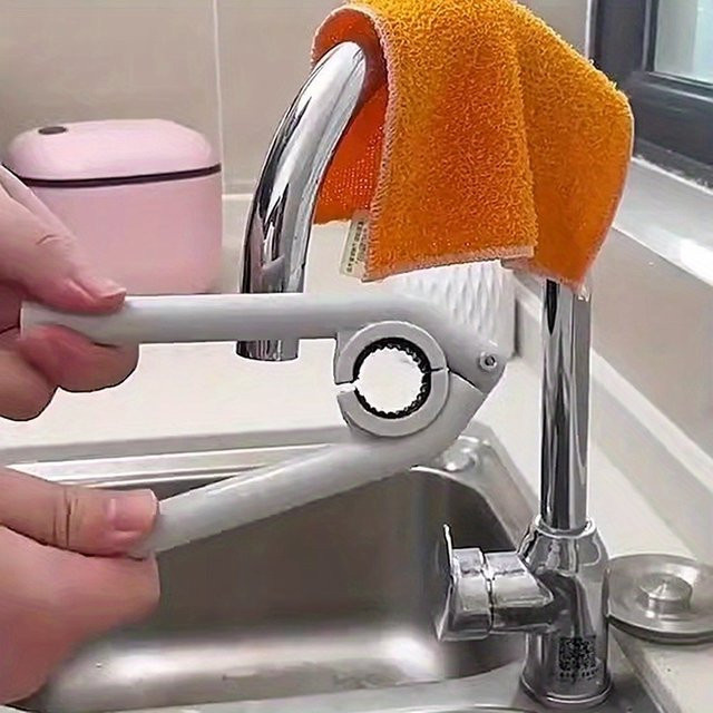 Robuster Wasserhahn-Belüfterschlüssel aus Kunststoff in Grau für Küchen und Badezimmer - Bild 1