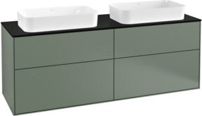 Villeroy & Boch Waschtischunterschrank Finion Wandmontage Grau mit LED-Beleuchtung und Innenschubladen B: 160 cm, T: 60,3 cm, H: 50,1 cm - Bild 1