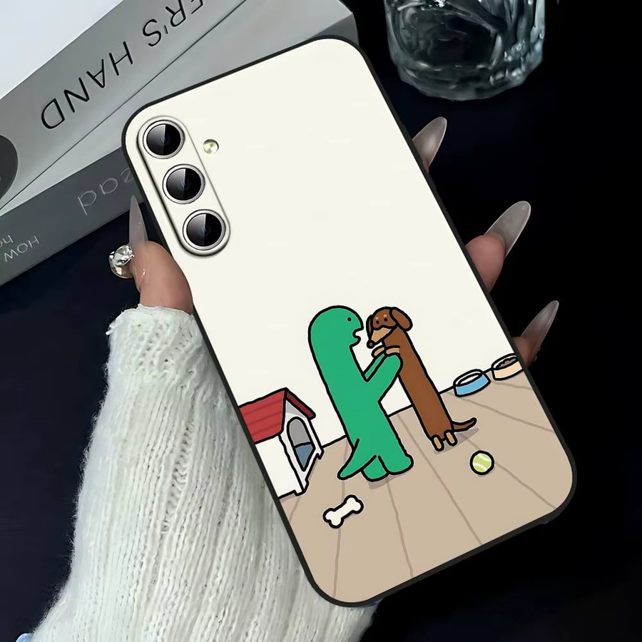 Mesuca J-Joguman Dinosaurier Handyhülle für Samsung Galaxy S21 S22 S23 S24 S25 S26 Ultra FE Plus 5G A52S Soft Cover, Mehrfarbig - Bild 4
