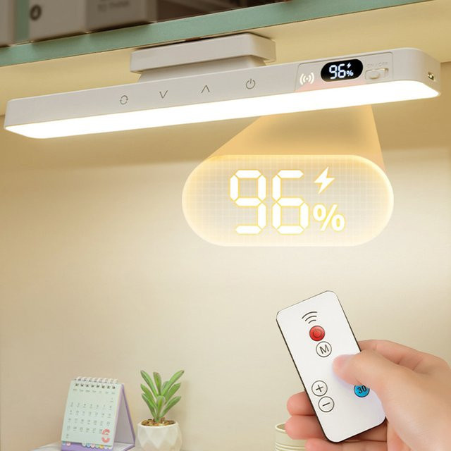 Heinast Touch-Tischlampe in Weiß, dimmbare magnetische Schreibtischlampe mit wiederaufladbarem Akku für Nachttisch, Spiegel oder Schrank - Bild 1