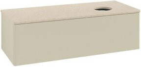 V&B Waschtischunterschrank Antao ohne Frontstruktur, Grau lackiert, B/T/H: 120 x 36 x 50 cm - Bild 1