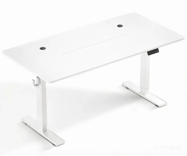 HOMAVO Elektrisch Höhenverstellbarer Schreibtisch mit Memory Funktion und Anti-Kollisions-System in Weiß, B/T: 110 x 60 cm - Bild 1