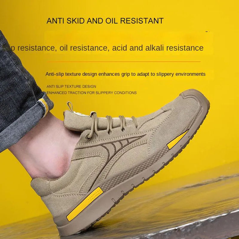 Avant-garde Arbeitsschutzschuhe Beige Größe 48, isolierte 6KV Sicherheitsschuhe aus Leder, bruchsicher, durchstichfest und spritzwassergeschützt - Bild 4