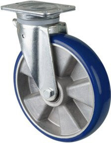 BS Schwerlastrolle N100.B92.250 mit Schraubbefestigung aus Aluminium in Blau - Bild 1