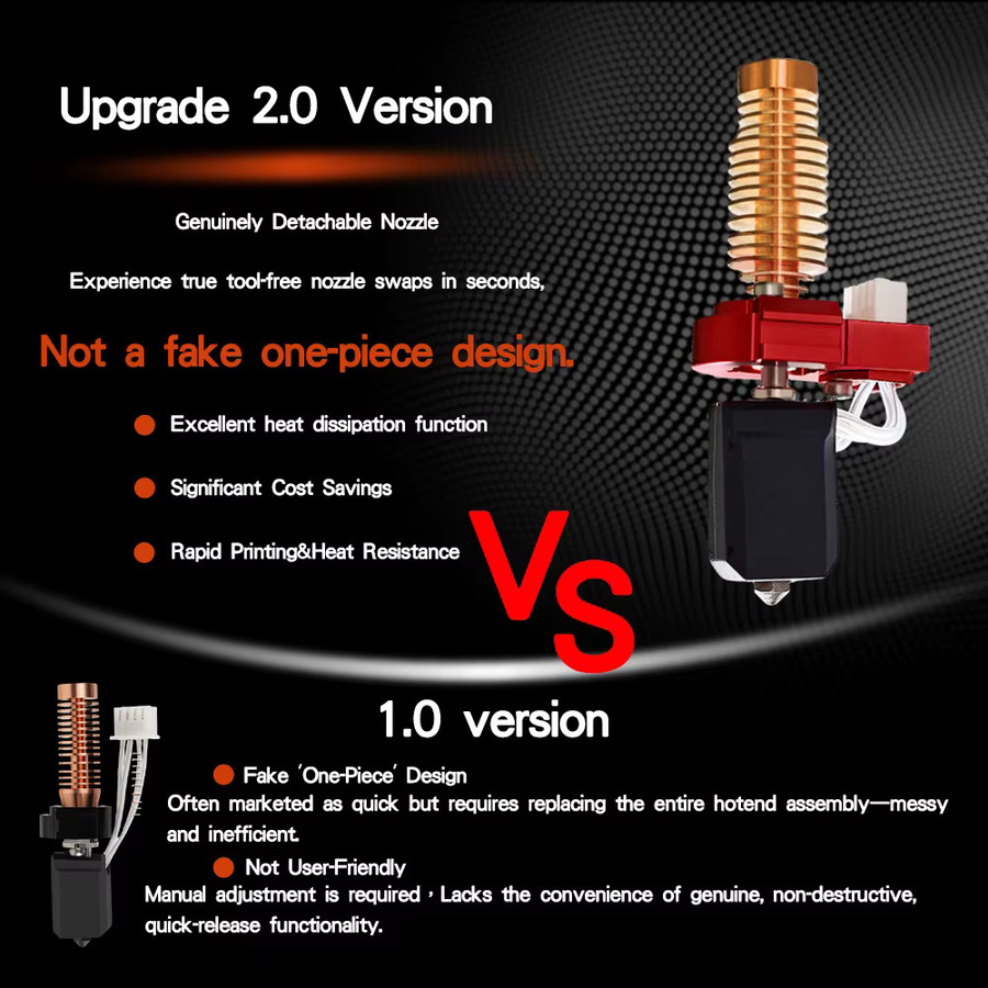 Flashforge Upgrade-Hotend für Adventurer 5M und 5M Pro mit austauschbaren Düsen für Multicolour-Drucke - Bild 3