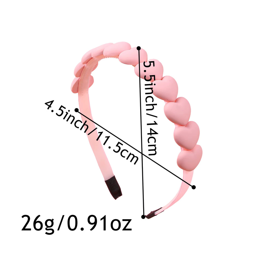 Stirnband Herz, Kunststoff, Frauen, Kinder, Mädchen, Unisex - Bild 2