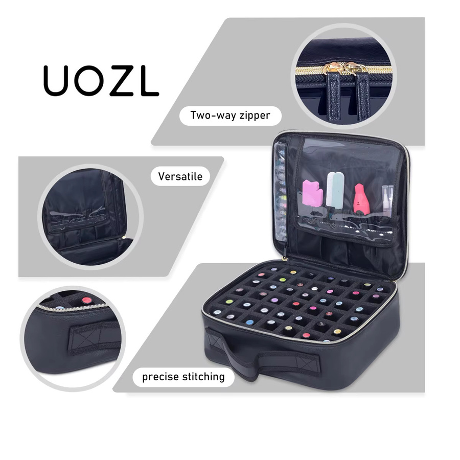 UOZL Nagellack-Organizer aus PU-Leder, 42 Flaschen - Bild 3