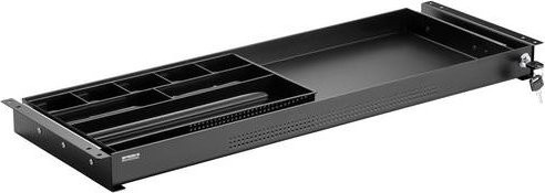 SpeaKa Professional Untertisch-Schublade SP-10938492 Schwarz, abschließbar, B: 74,0 cm, T: 27,2 cm, H: 5,08 cm - Bild 1