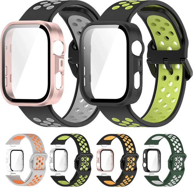 Silikonarmband und PC-Hülle für Huawei Watch Fit 4/3 HD, multicolor - Bild 1