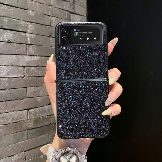 Glänzende Diamant-Strass-Handyhülle für Samsung Galaxy Z Flip 7, 6, 5, 4, 3 und Flip7FE in Schwarz, stoßfeste Schutzhülle mit Glitzer-Effekt - Bild 1