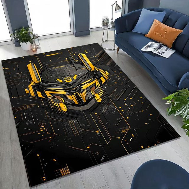 YangJOJO Kinder Teppich Optimus Prime Transformers Motiv, rutschfest und waschbar, B/T: 40 x 60 cm - Bild 1