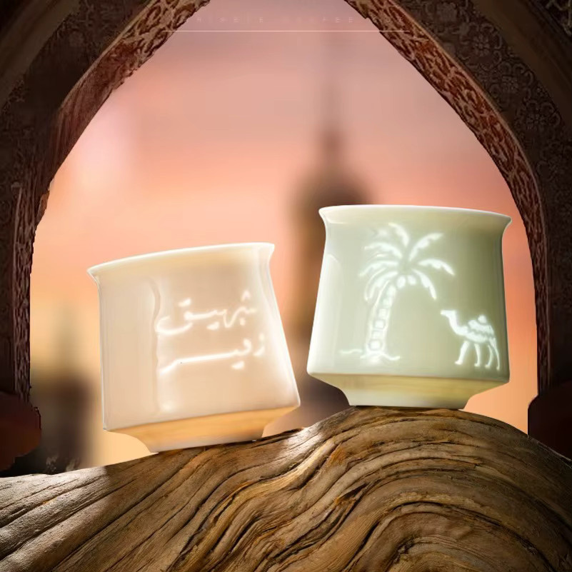 Keramische Espressotasse im orientalischen Design mit durchbrochenem Muster für Kaffee und Tee - Bild 2