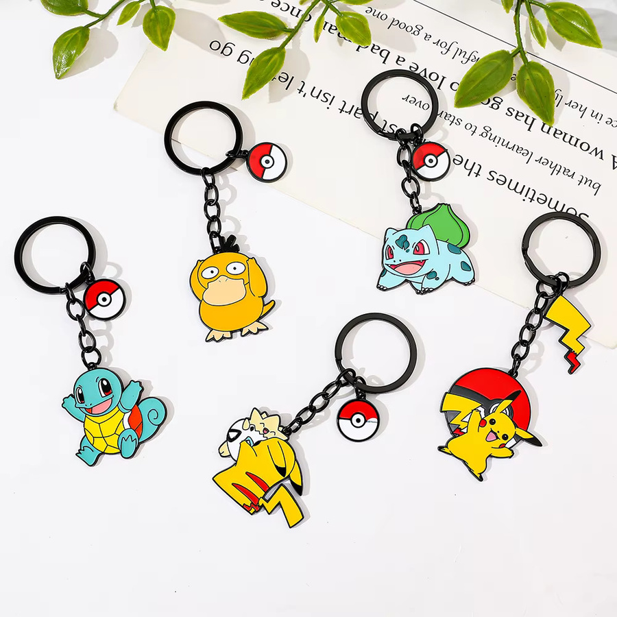 Bandai Pokémon Pikachu Schiggy Psyduck Schlüsselanhänger, Zubehör - Bild 2