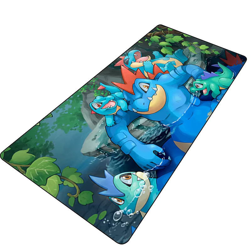 Bandai Pokemon Totodile Mauspad in Blau mit verriegelbarem Rand für PC und Gaming - Bild 2