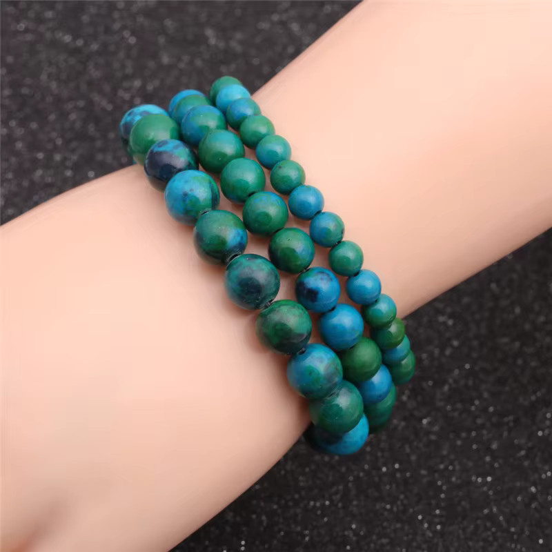 Armband Chrysokoll Malachit, Perlen, Bunt, Unisex - Bild 5
