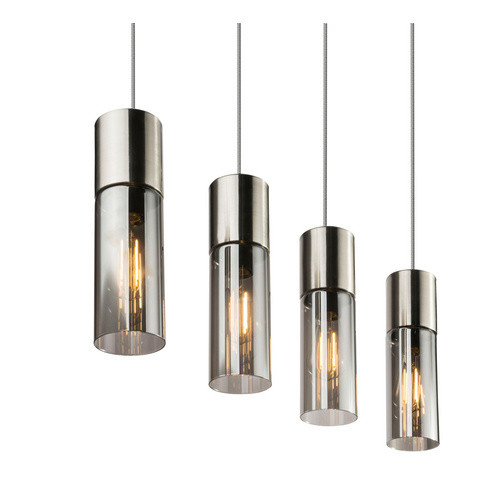 GLOBO LIGHTING Pendelleuchte Annika in Nickel matt Rauch mit Glas, E27, H x B x T: 156 x 9 x 80 cm - Bild 2
