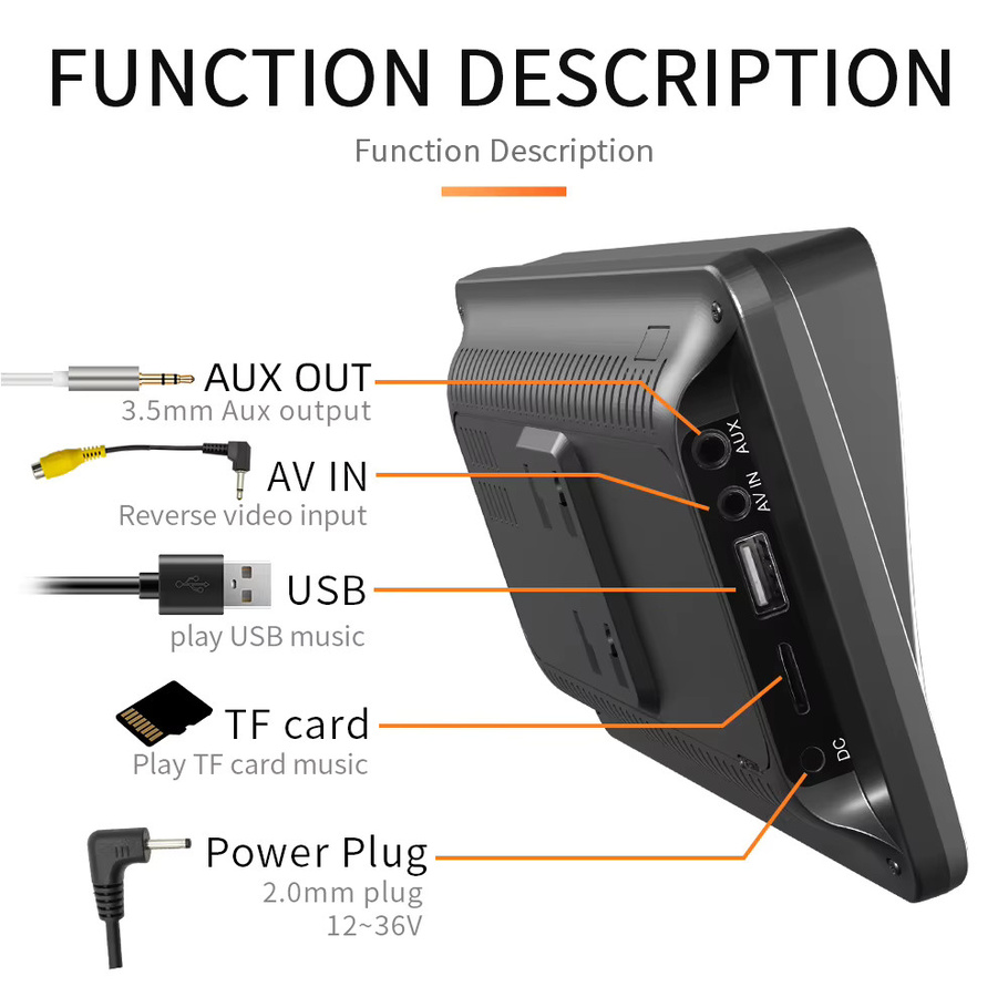 Kowankit Universelles 7-Zoll Autoradio mit kabellosem Carplay und Android Auto, Multimedia-Videoplayer in Schwarz - Bild 6