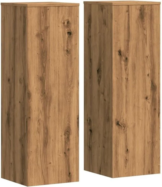 vidaXL Pflanzenständer 2er Set aus Holzwerkstoff in Artisan-Eiche, B/T/H: 33 x 33 x 100 cm - Bild 1