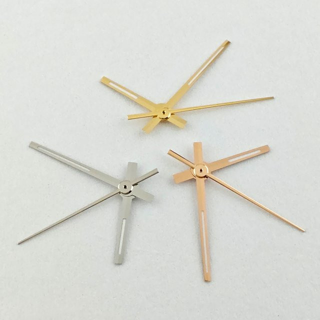 OUMASHI Uhrenzeiger, Silber Roségold, Bicolor, Grün leuchtend, Passend für NH35/NH36 Uhrwerk - Bild 1