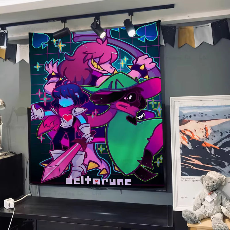 Deltarune Videospiel Wandteppich im Bohemian Tarot Stil, mehrfarbig, Textil, B/H: 70 x 50 cm - Bild 5
