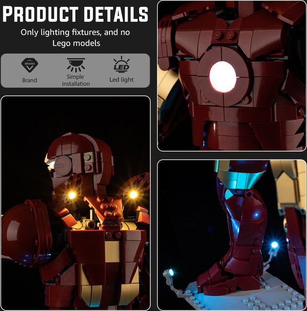 LEGO Iron Man Mark 3 Sammler-Edition, LED-Beleuchtungsset - Bild 1