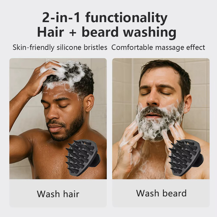 Silikon-Kopfhautbürste zur Reinigung und Exfoliation, Unisex - Bild 3