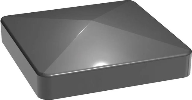 GroJa Lumino Steckzaun-Pfostenkappe aus PVC in Anthrazitgrau, B/B: 9 x 9 cm - Bild 1