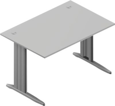Schreibtisch Arlon-Office in Grau mit Kabeldurchlass, B/T/H: 120 x 80 x 73 cm - Bild 1