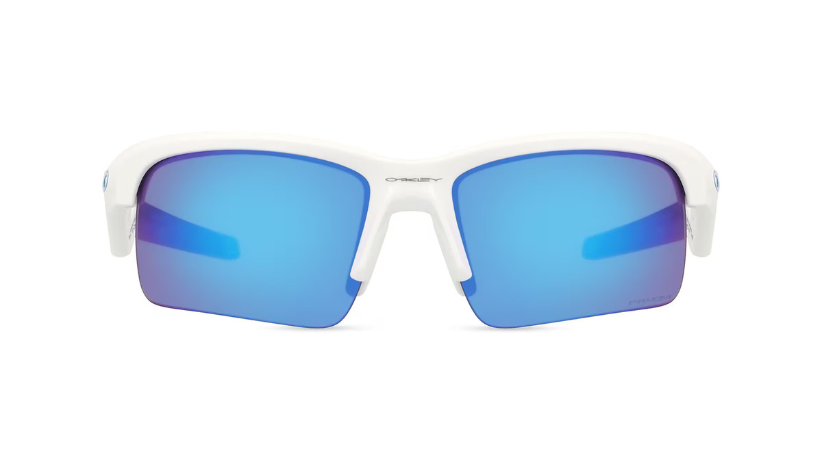Oakley OJ9013 CAPACITOR Kinder-Sonnenbrille, Halbrand, Eckig, Kunststoff, Weiß, Blau - Bild 1