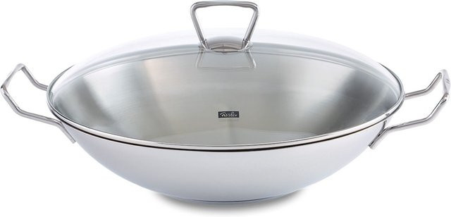 Fissler Wok KUNMING aus Edelstahl und Aluminium, Silber, Durchmesser: 36,0 cm - Bild 1