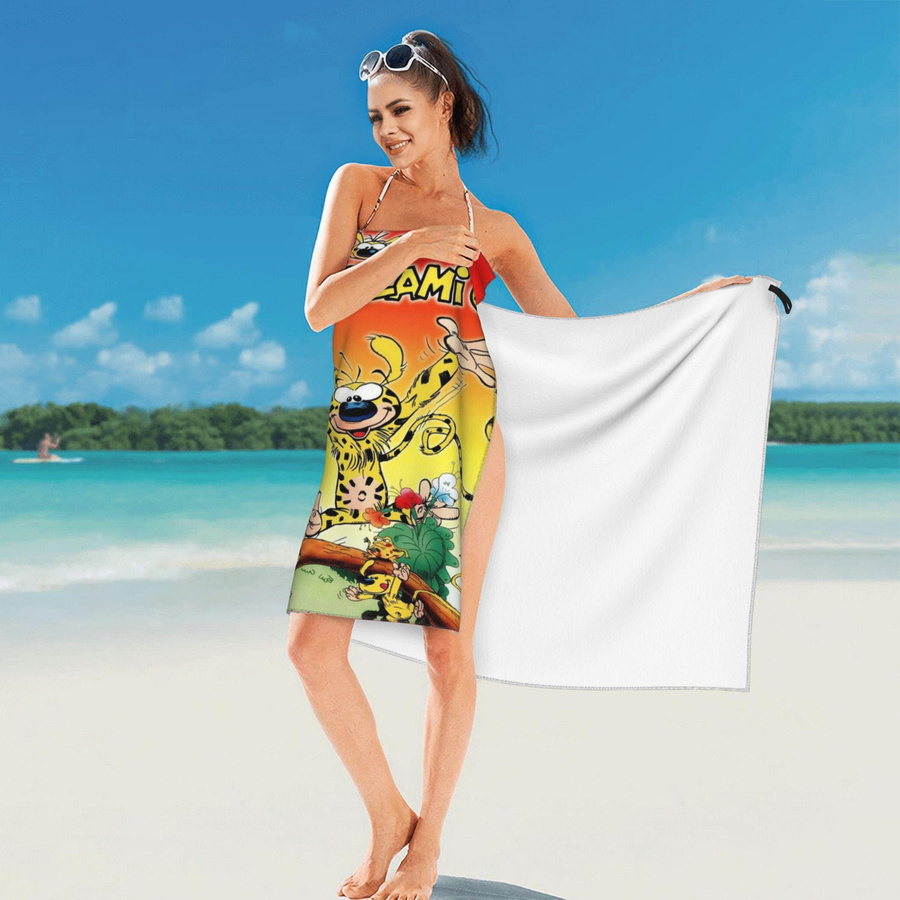 Marsupilami Cartoon Anime Strandtuch aus weicher Mikrofaser, schnelltrocknend und saugfähig, B/H: 70 x 140 cm, Multicolour von JMG Household Supplies - Bild 2