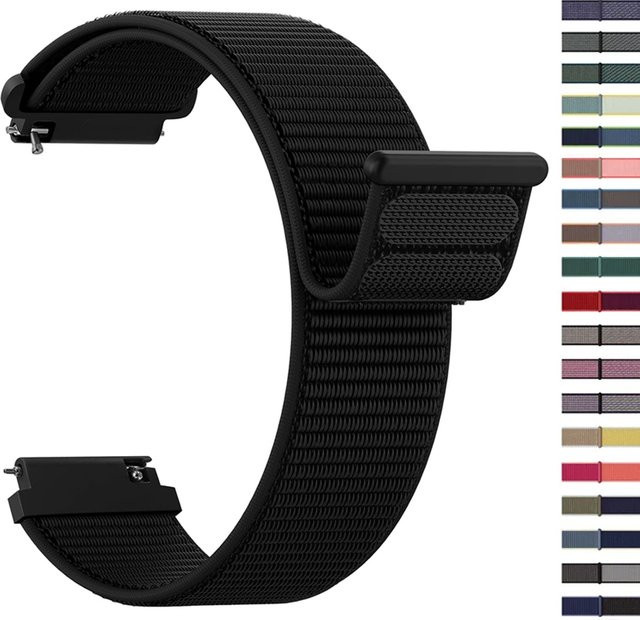 NEY Uhrenarmband Textil/NATO, 18 mm, Schwarz, Sportband - Bild 1