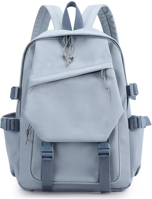 3-teiliges Schulrucksack-Set in Blau aus Oxford-Stoff mit großem Fassungsvermögen inklusive Federmäppchen und Schultergurt - Bild 1