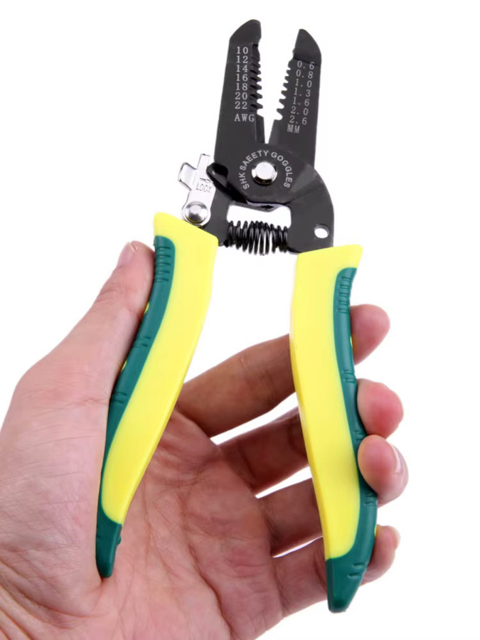 WEELEE Tragbare Abisolierzange und Crimpzange in Gelb für Kabel 0,6-2,6mm - Bild 5