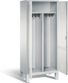 C+P Spind Evolo Schwarz-Weiss mit Front und Korpus in Lichtgrau, H x B x T: 185 x 81 x 50 cm - Bild 1