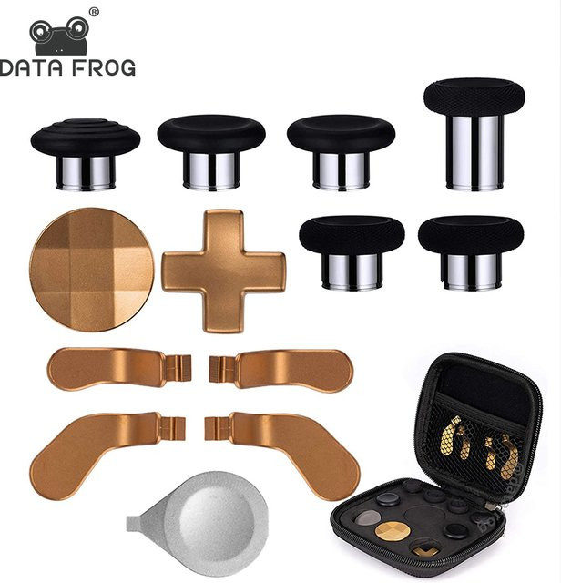 DATA FROG Ersatz-Thumbsticks und Trigger Paddles in Gold für Xbox One Elite Controller Serie 2 Reparatursatz - Bild 1
