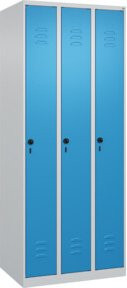 C+P Spind Classic PLUS Spind mit 3 Abteilen, Sicherheits-Drehriegel und 3 Garderobenhaken, H x B x T: 185 x 75 x 50 cm - Bild 1