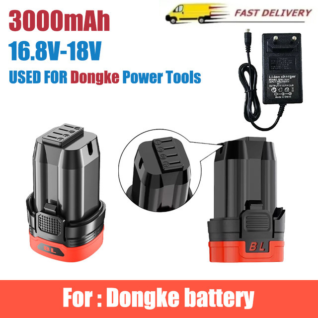 Dongke Akku 16,8V/18V 3,0Ah für bürstenlose Handbohrmaschinen und kabellose Elektroschrauber - Bild 1